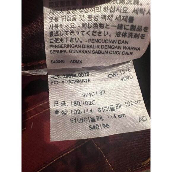 LEVI’S Men’s 501 CT Custom Tapered W40‎ L32 Button Fly Red Denim, Colored Denim - Picture 5 of 8